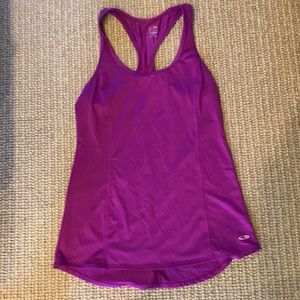 Purple workout tank top